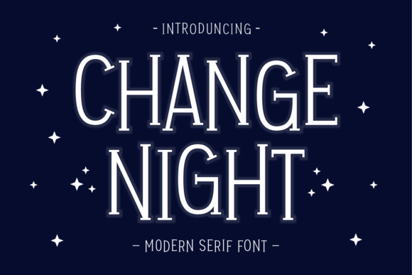 Change Night: A Modern Serif Font for Sophisticated Branding