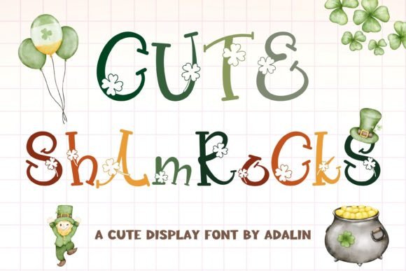 Cute Shamrocks Font Review: A Display Typeface for Playful Branding