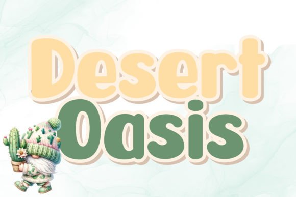 Desert Oasis Font: Whimsical Charm for Handmade Products