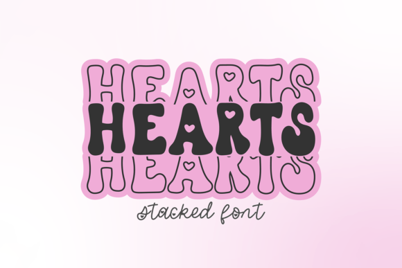 Hearts Stacked: A Fun, Retro Font for Creative Branding